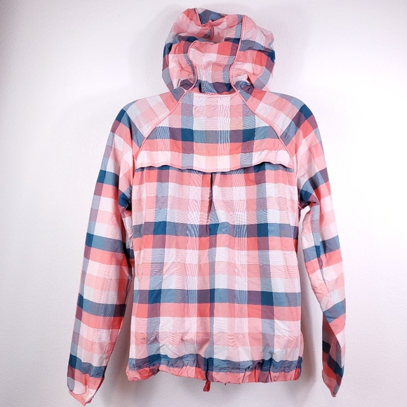 Columbia Sportswear Pink/Blue Plaid Windbreaker Jacket - Picture 6 of 9